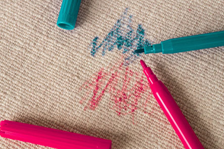 Markers on upholstered furniture.