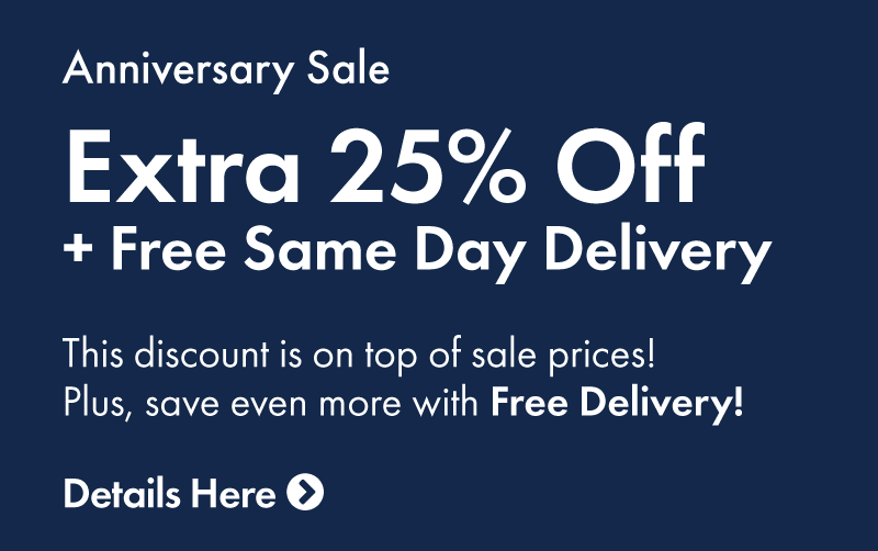 Anniversary Sale, Extra 25% off