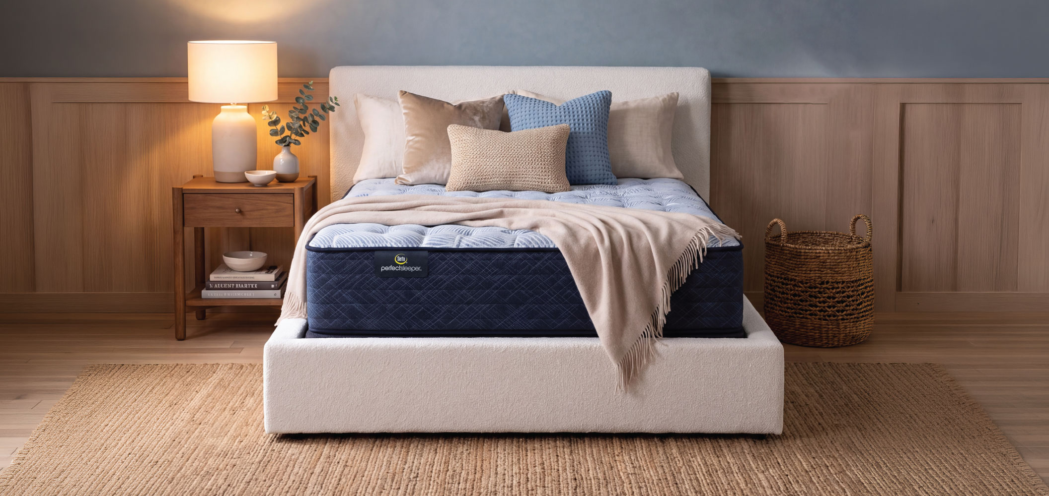 Bedroom featuring a Serta Perfect Sleeper mattress.