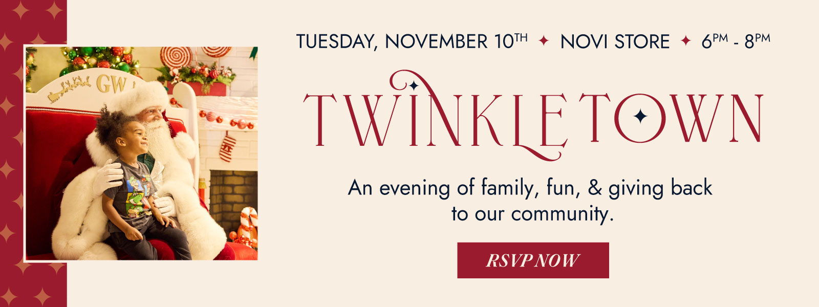 Gardner White&rsquo;s 5th Annual Twinkle Town at the Novi store