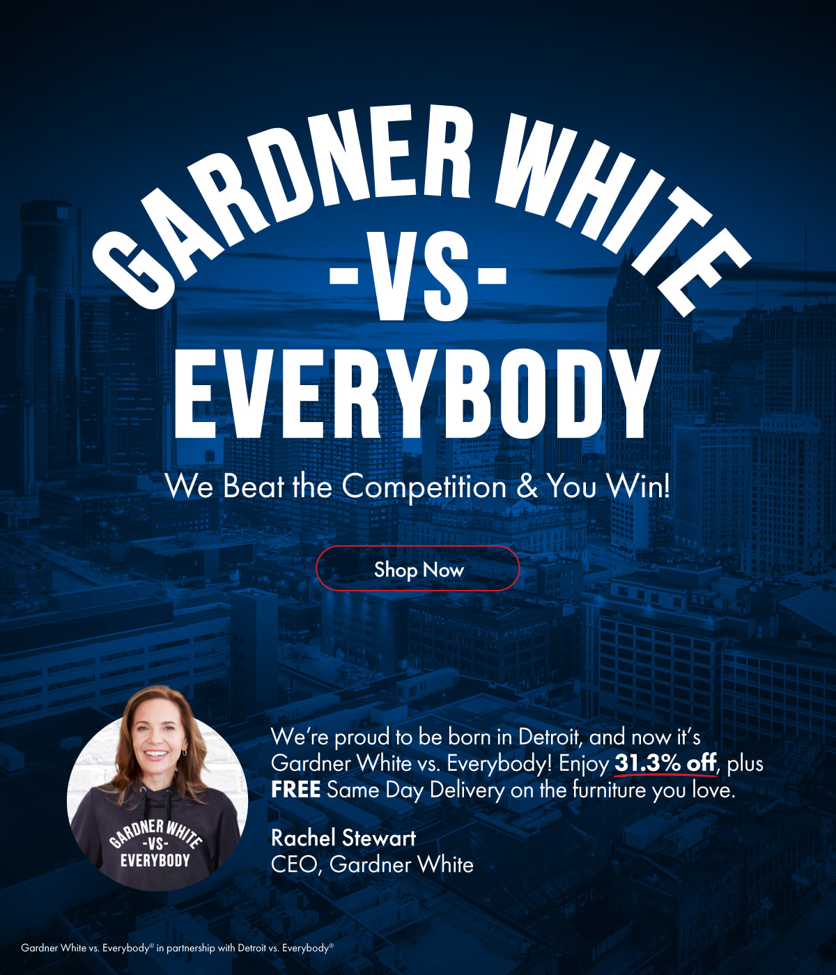 Gardner White vs. Everybody - We Beat the Competition and You Win!