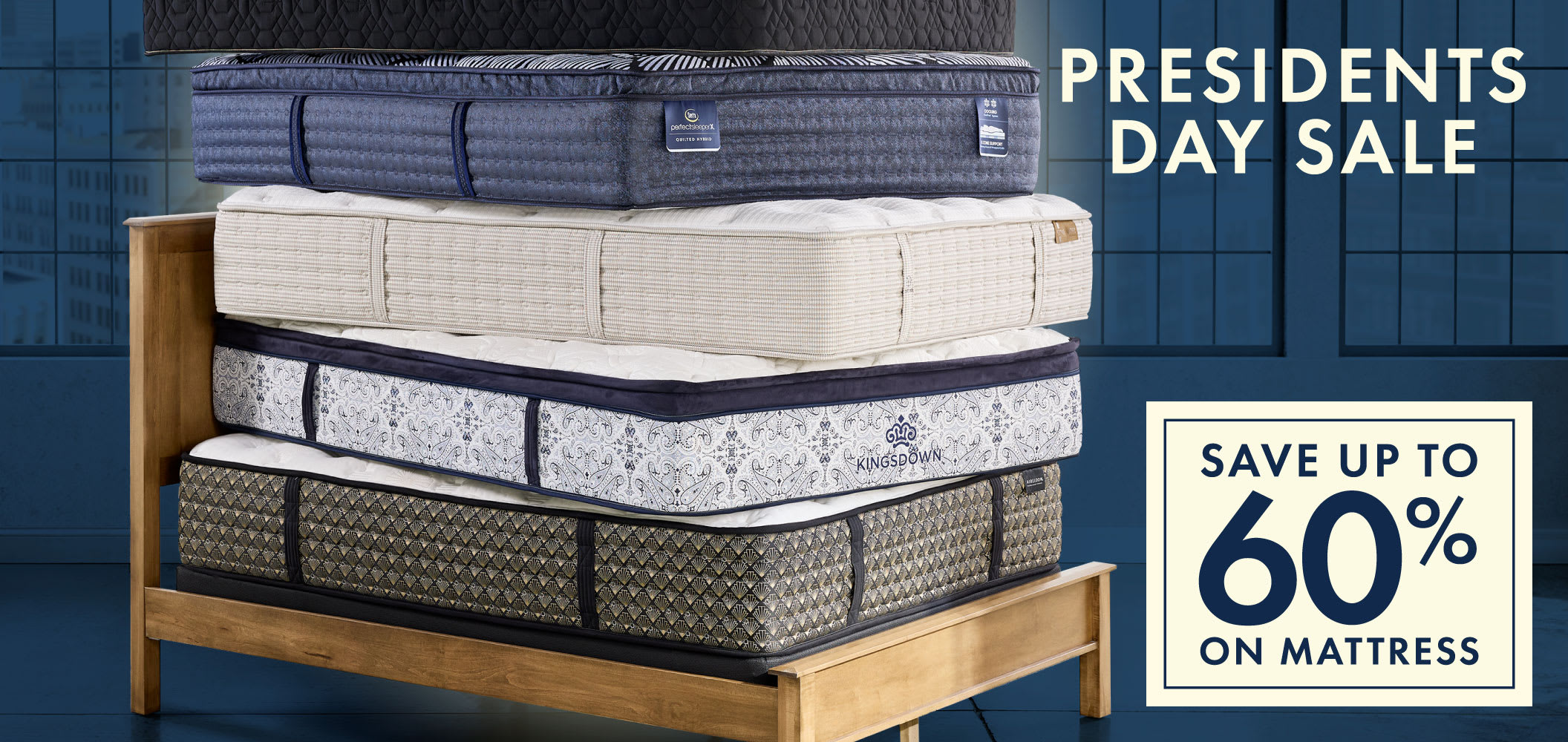 Various mattresses stacked on top of each other