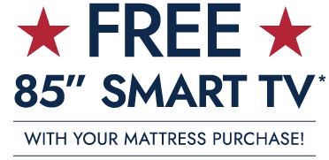 Free 85 inch Smart TV with your Tempur-Pedic mattress purchase