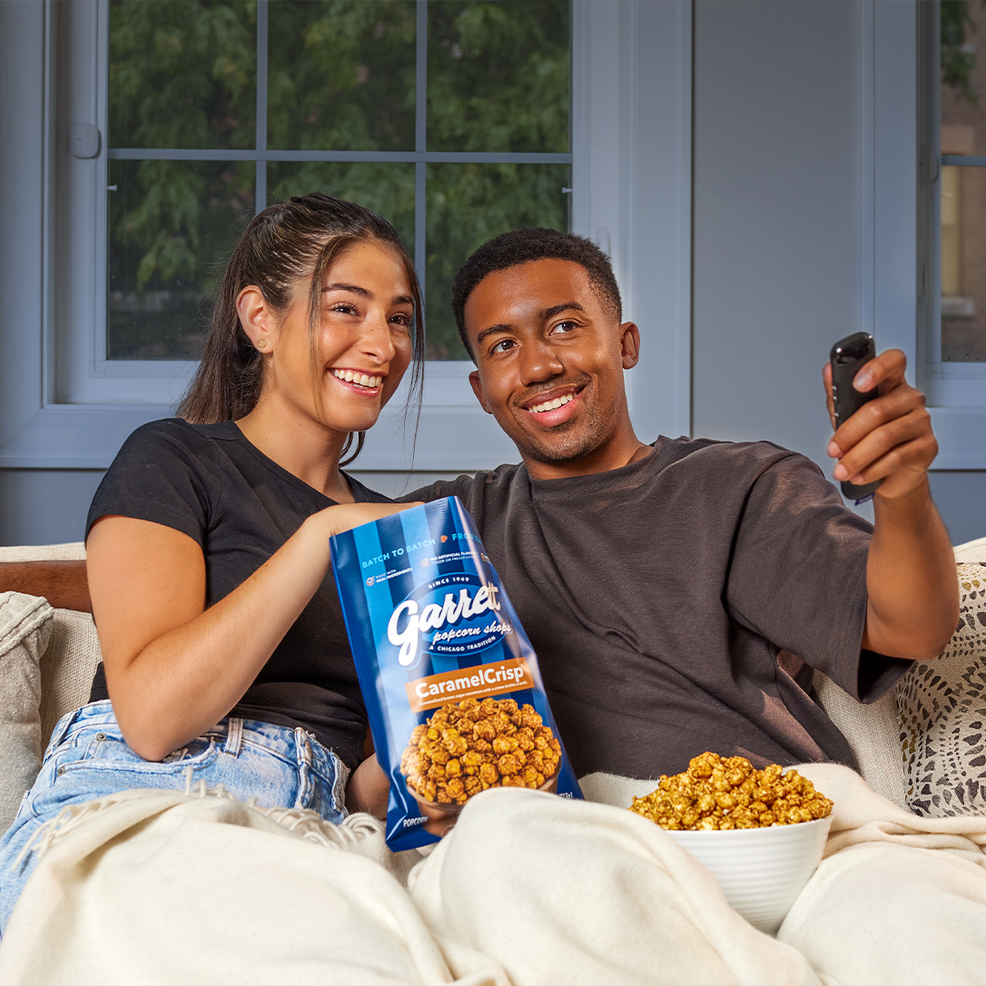 Host a movie and Garrett Popcorn marathon 📽️ 