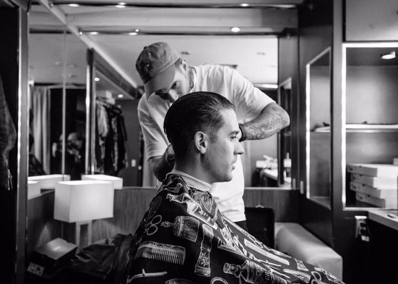 Barbering work at Tatanka Goods