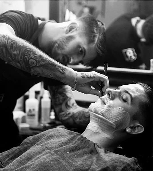 Barbering work at Tatanka Goods