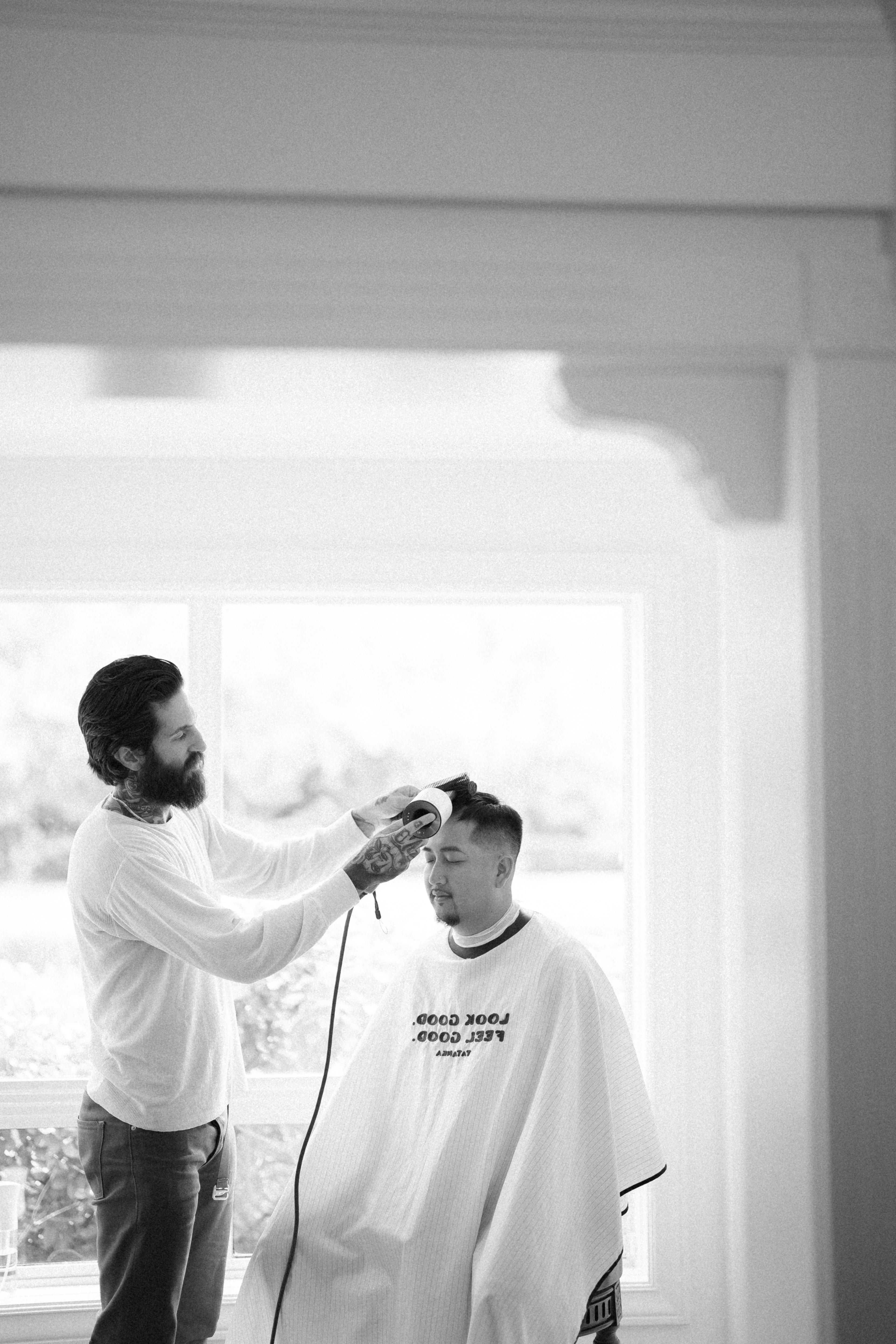 Barbering work at Tatanka Goods