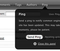 A screenshot of comment options from the comment editing page.
