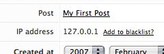 A screenshot of comment options from the comment editing page.