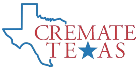 Texas outline logo reading &ldquo;CREMATE TEXAS&rdquo; with a blue star in the word Texas
