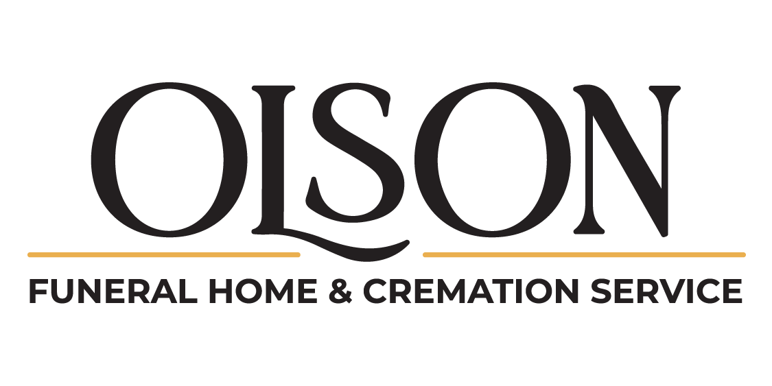 Oison Funeral Home & Cremation Service logo in black with gold underline on white background