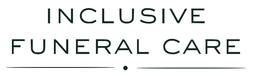 Inclusive Funeral Care logo on a white background with black text and thin horizontal lines.
