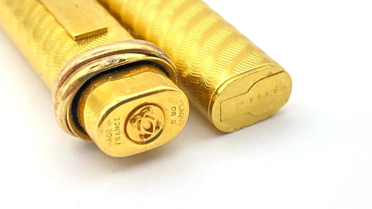 Vintage Cartier Vendome Rollerball Pen Rolled Gold Waivy Pattern Made In France