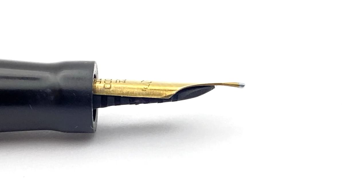 Vintage Mabie Todd Swan Fountain Pen Italian Marble Flexible 14K Gold Fine NIB