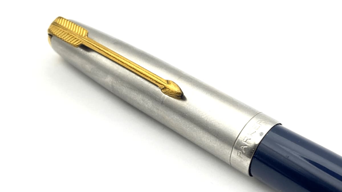 Vintage Parker 51 Classic Fountain Pen In Midnight Blue 14K Gold Fine NIB USA