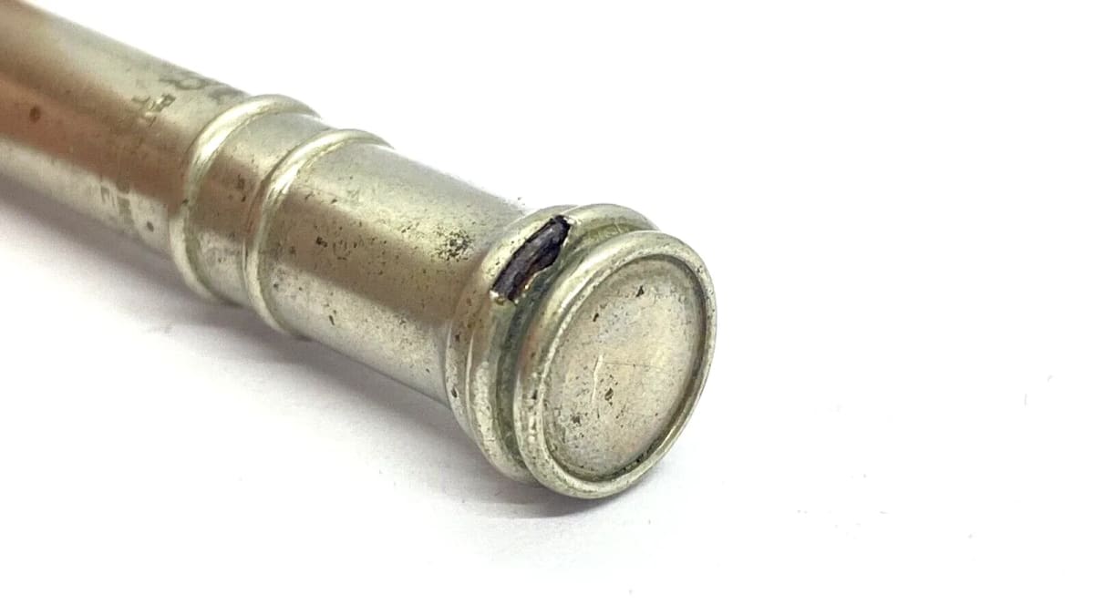 Vintage Parker Metal Pencil In Triple Silver Plated Made In USA Pat. Pending
