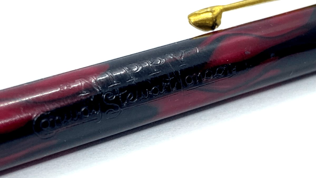 Vintage Conway Stewart Nippy Pencil Red Candle Flame Made In England 1950'S