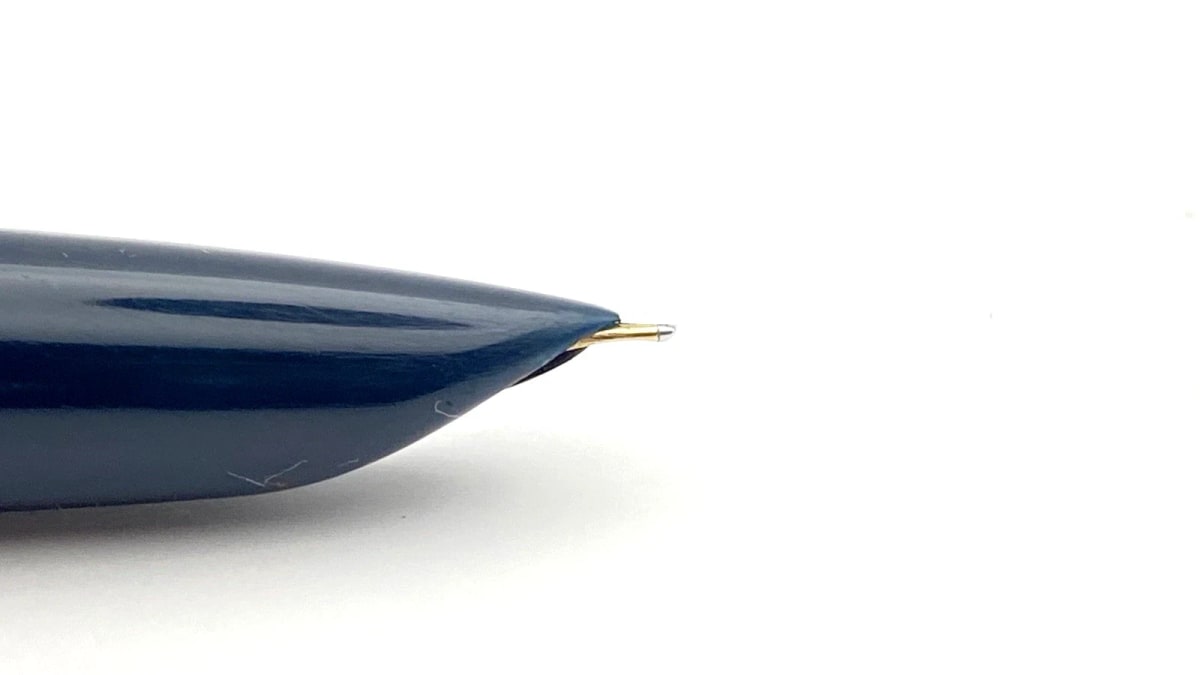 Vintage Parker 51 Classic Fountain Pen In Midnight Blue 14K Gold Fine NIB USA