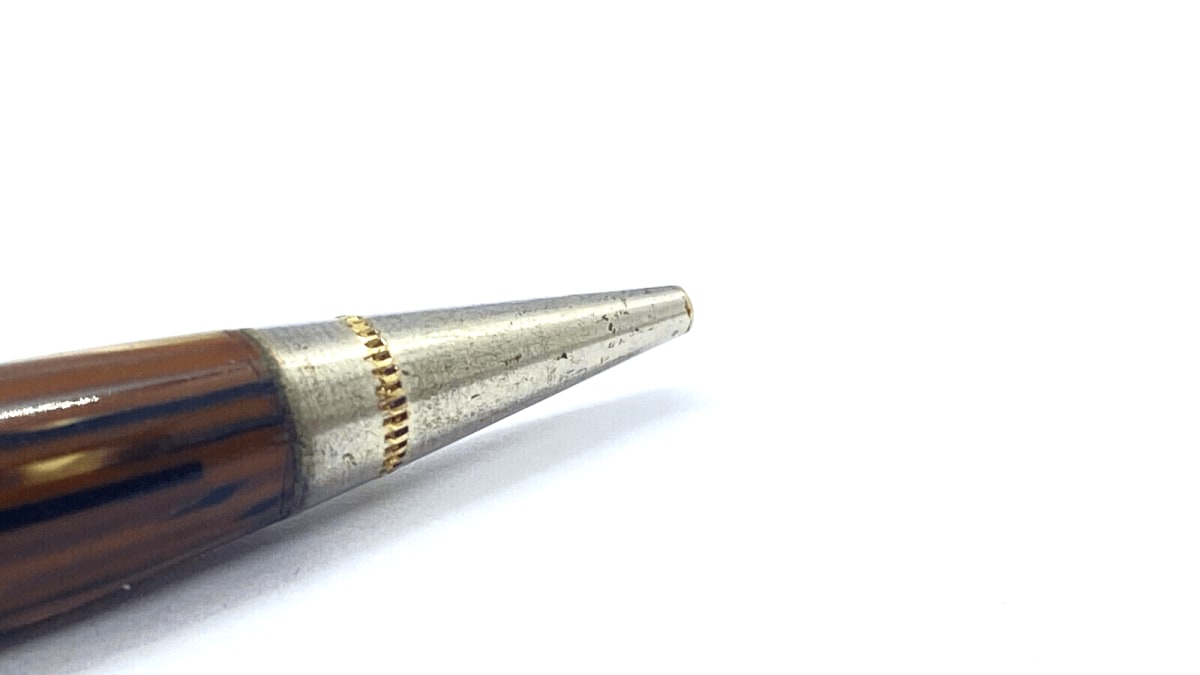 Vintage Stratford 77 Mechanical Pencil In Orange Striped Made In USA 1940`S