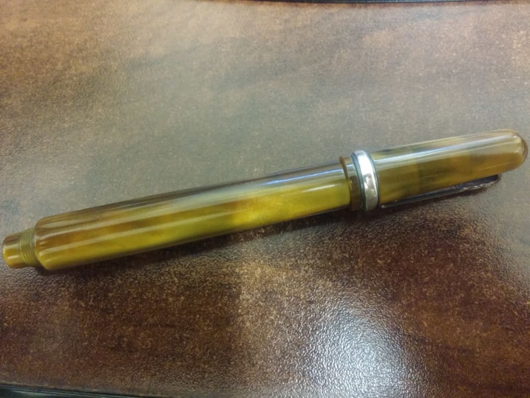 NOS MARLEN MARC CHAGALL MARBLED GREEN ROLLER BALL PEN