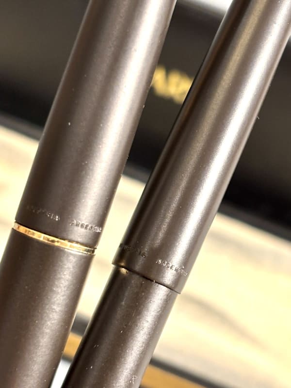 NOS Parker 45 Aerometric Fountain Pen Brown Lacquered Set Argentina (Bfp587)