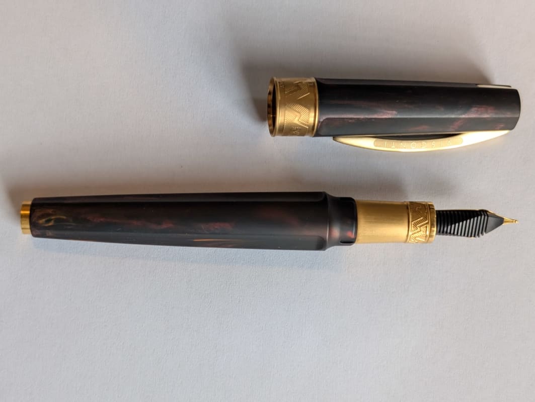 Visconti Mirage Mythos  Fountain Pen in 'Hades' finish. <F> Nib