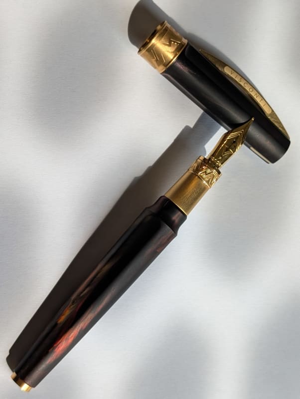 Visconti Mirage Mythos  Fountain Pen in 'Hades' finish. <F> Nib