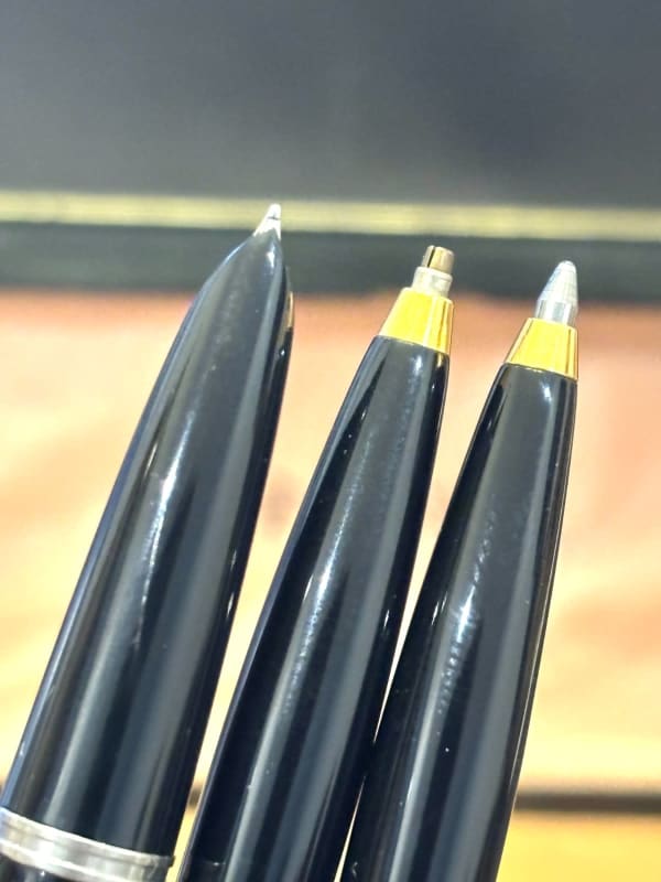 NOS Rare Parker 51 Aerometric Fountain Pen Black 3 Pieces Argentina (Bfp671)