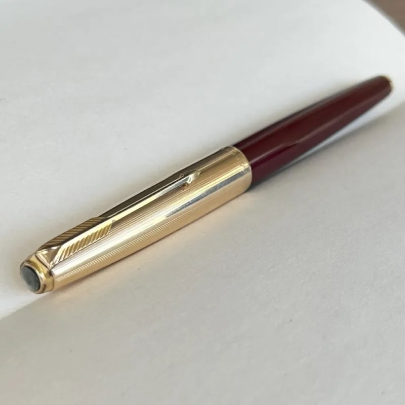 Vintage Parker 61 Burgundy Red Fountain Pen