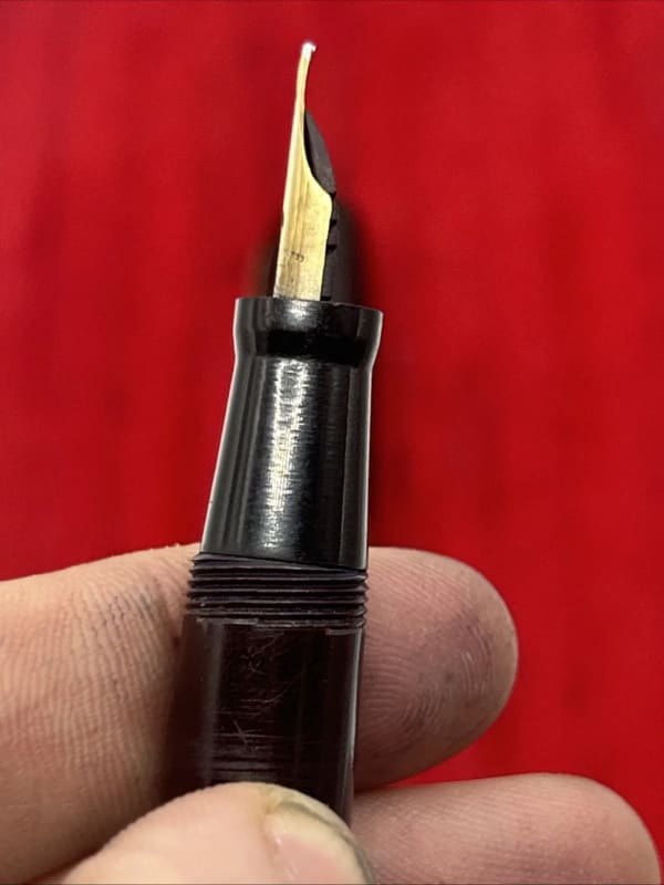 Swan 3350 Self-Filler Fountain Pen Burgundy Gold Trims No.3 14Ct NIB Lever Fill