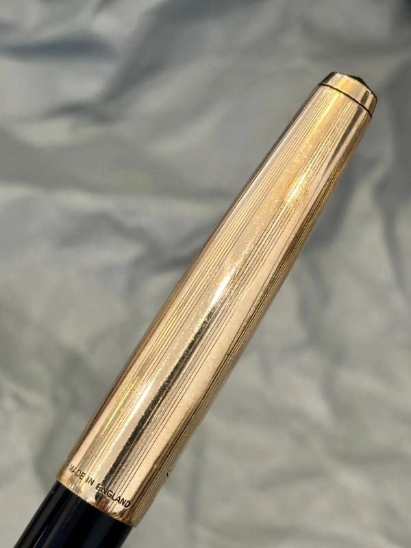 Parker 61 Fountain Pen Black - Made In USA - F Gold Nib- Restored (Bfp620)