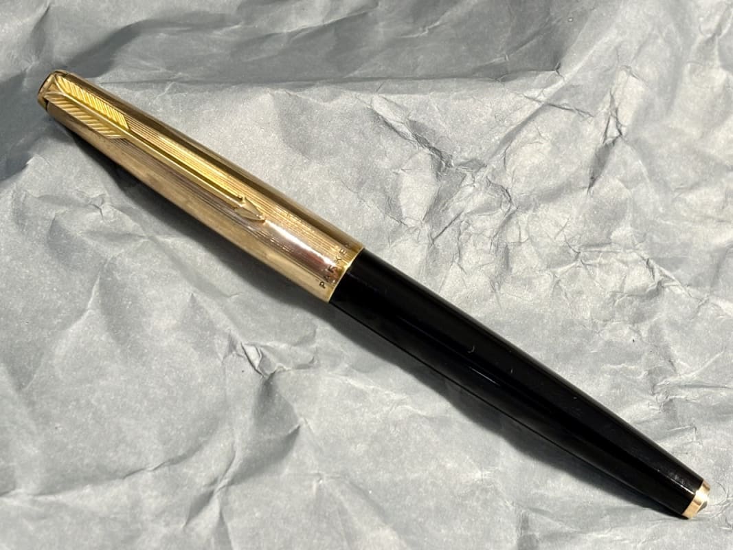Parker 61 Fountain Pen Black - Made In USA - F Gold Nib- Restored (Bfp620)