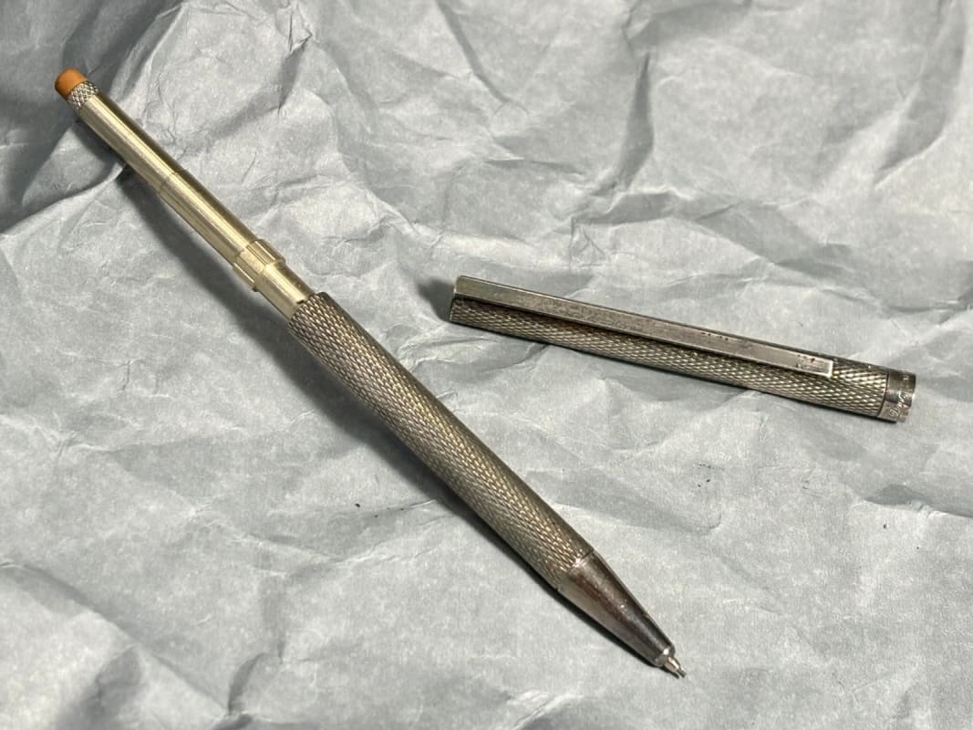 S.T. Dupont Pencil Twist Silver Grain D'Orge Barleycorn- New
