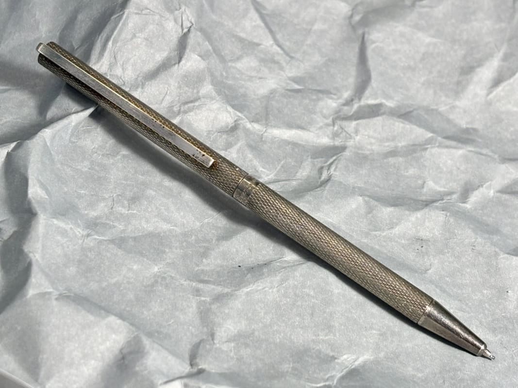 S.T. Dupont Pencil Twist Silver Grain D'Orge Barleycorn- New
