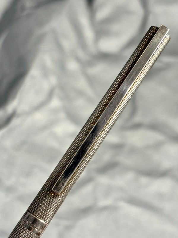 S.T. Dupont Pencil Twist Silver Grain D'Orge Barleycorn- New