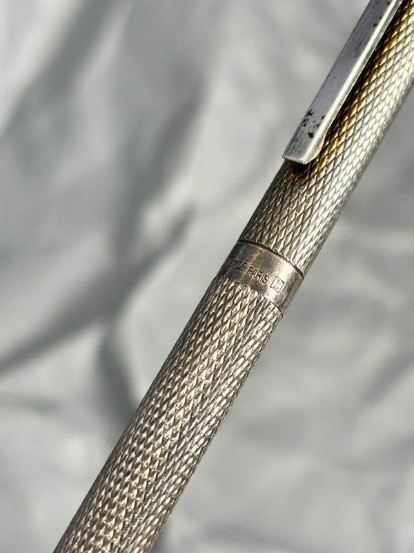 S.T. Dupont Pencil Twist Silver Grain D'Orge Barleycorn- New