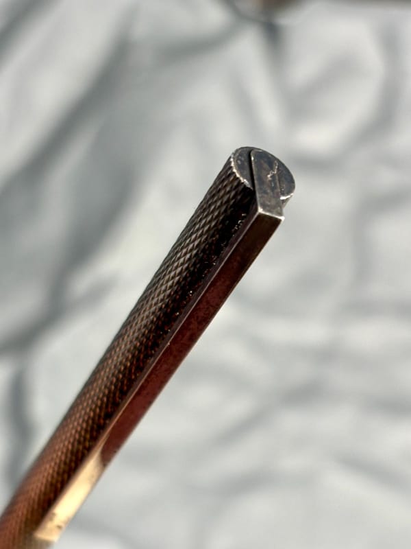 S.T. Dupont Pencil Twist Silver Grain D'Orge Barleycorn- New