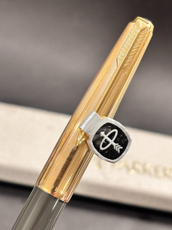 Parker 61 Fountain Pen Grey Gold Filled Cap - NOS (Bfp697)