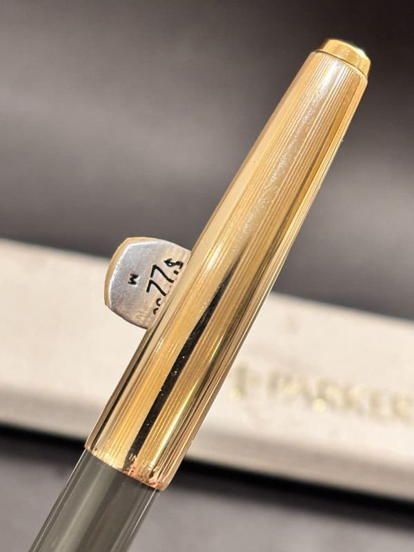 Parker 61 Fountain Pen Grey Gold Filled Cap - NOS (Bfp697)