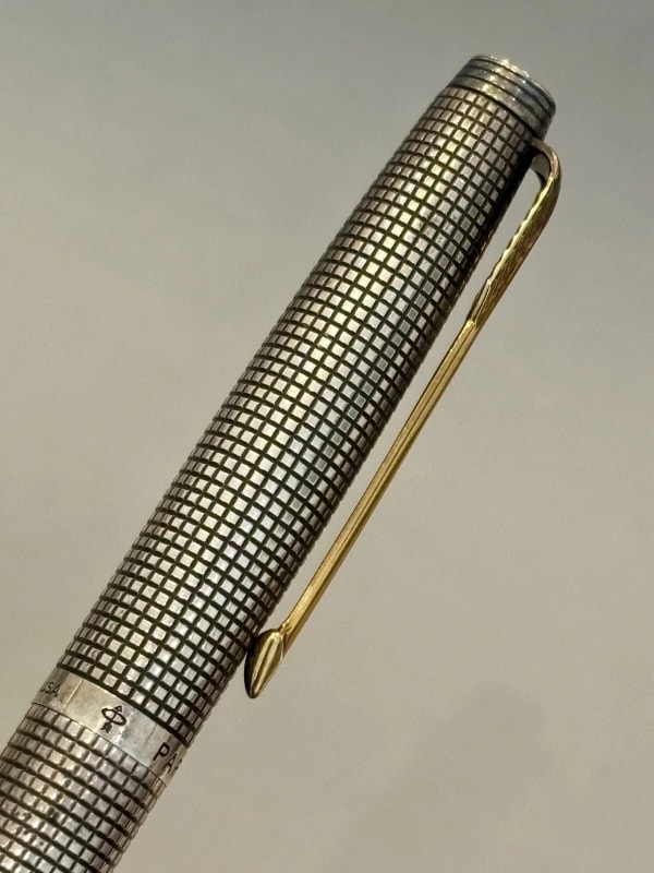 Parker 75 Cisele Sterling Silver Fountain Pen Flat Tassie - Restored (Bfp484)