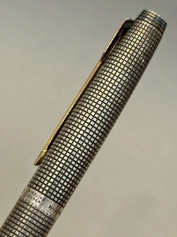 Parker 75 Cisele Sterling Silver Fountain Pen Flat Tassie - Restored (Bfp484)
