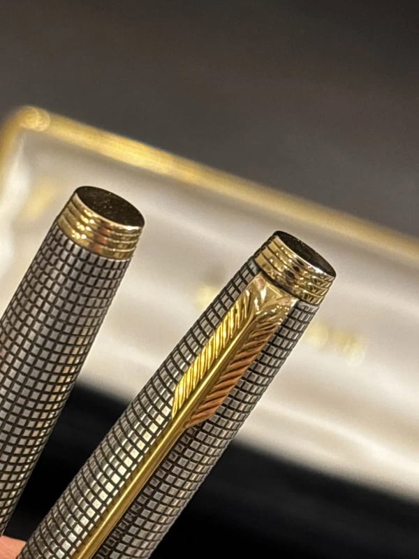 Parker 75 Cisele Sterling Silver Fountain Pen Flat Tassie - NOS (Bfp714)