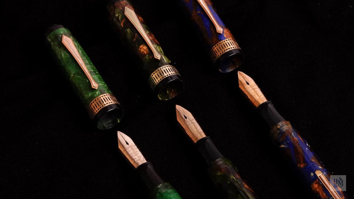 Waterman's Patrician, Moss Agate Celluloid GPT, #8 14k Patrician Nib