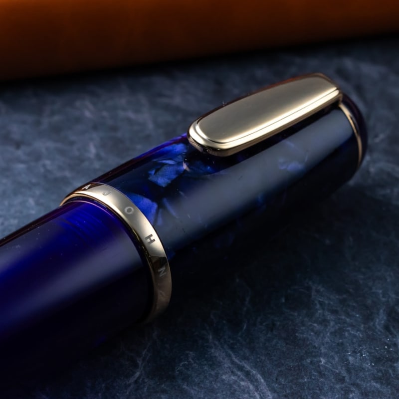 MAJOHN Q1 Purple Celluloid Eyedropper Moonman Steel F Nib Fountain Pen