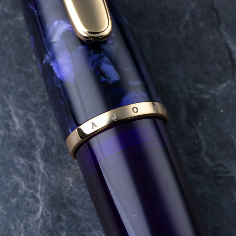 MAJOHN Q1 Purple Celluloid Eyedropper Moonman Steel F Nib Fountain Pen