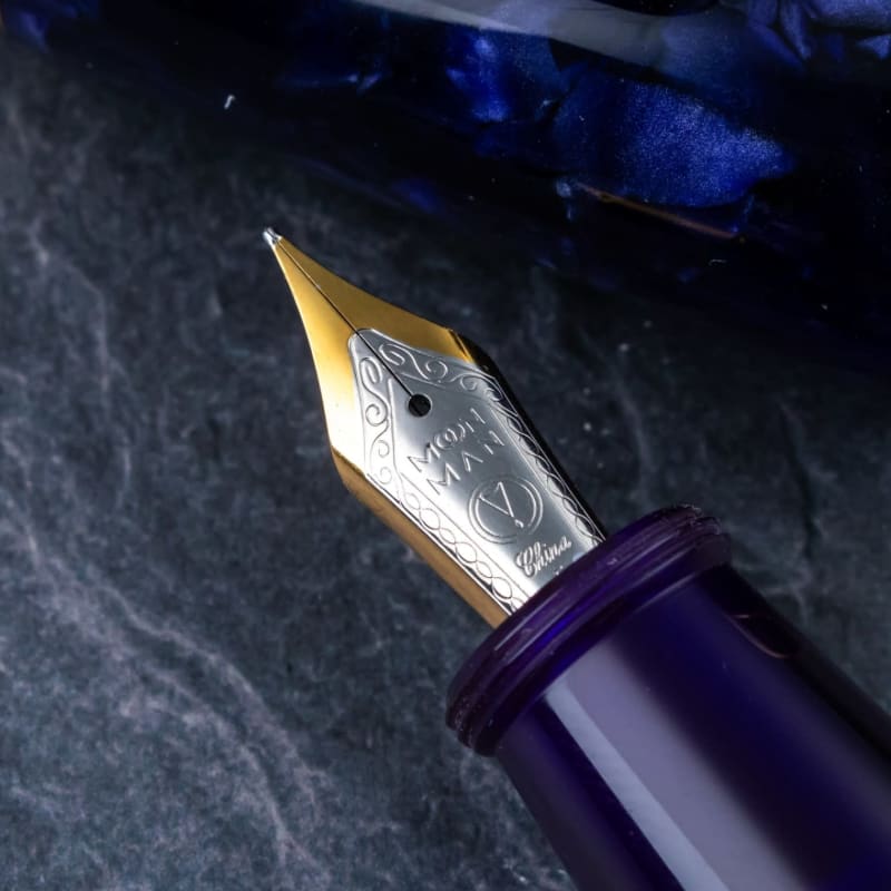 MAJOHN Q1 Purple Celluloid Eyedropper Moonman Steel F Nib Fountain Pen