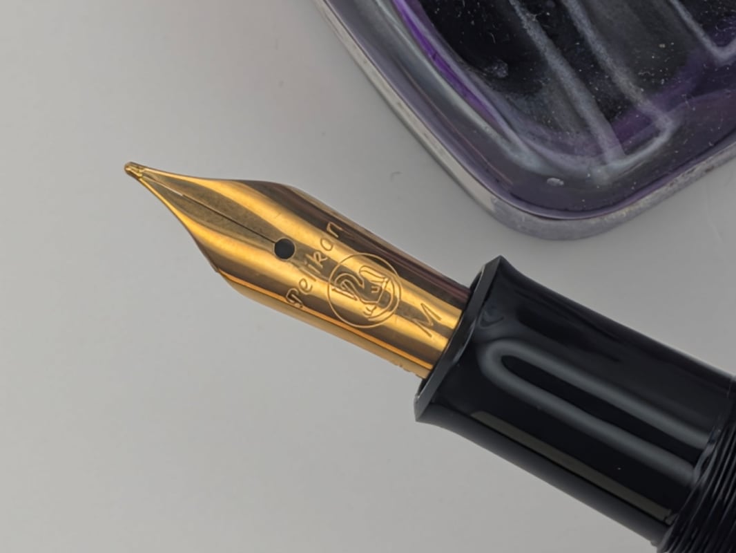 Rare Vintage Pelikan M200 Blue Marbled Fountain Pen - NOS (New Old Stock) W. Germany