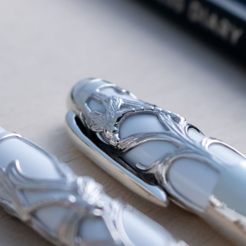 Kyomaru x Sailor Pro Gear Slim 21 Sterling Silver Dragonfly 21K Nib Fountain Pen