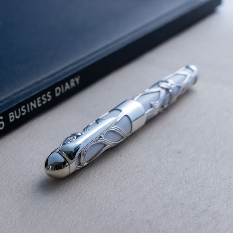 Kyomaru x Sailor Pro Gear Slim 21 Sterling Silver Dragonfly 21K Nib Fountain Pen