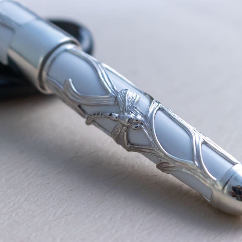 Kyomaru x Sailor Pro Gear Slim 21 Sterling Silver Dragonfly 21K Nib Fountain Pen